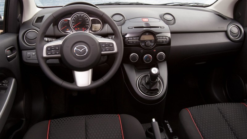 A Mazda2 beltere igazán kellemes hangulatot áraszt