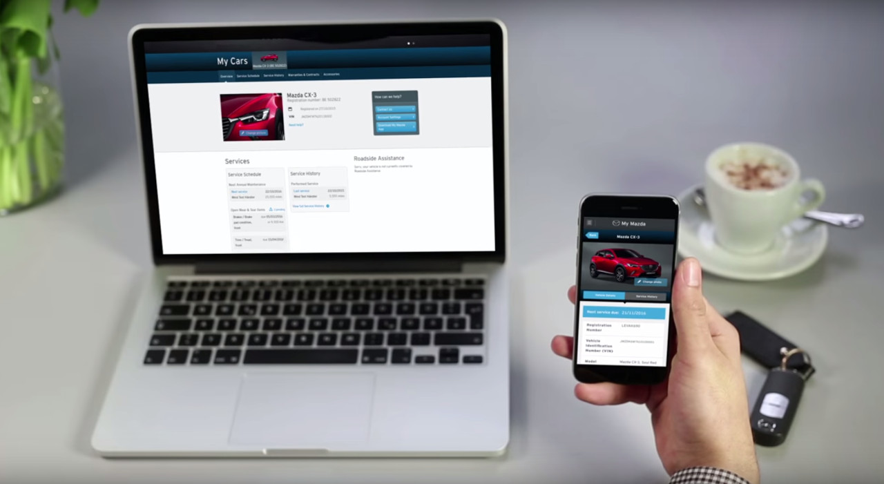 Számítógépről és okostelefonról egyaránt elérhető a MyMazda fiókunk